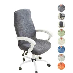 1PC Leaves Jacquard Computer Armchair Cover Elastic Office Chair Slipcover - Picture 1 of 30