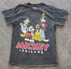 Disney's Mickey & Friends Black Short Sleeve Shirt Medium - Picture 1 of 11
