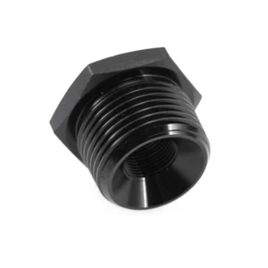 1/2-28 to 3/4 Hex Threaded Oil Filter Adapter Black Aluminum Automotive - Picture 1 of 6