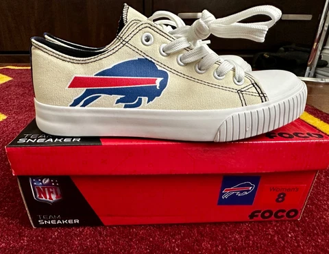 FOCO Buffalo Bills Low Top Women's Sneakers, Size 8 Cover