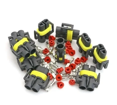 10pcs H8 H11 Female HID LED Socket plugs connector waterproof cap cover w/ pins - Image 1 of 4