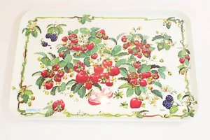 Smeraldo Strawberry Fruit Serving Tray Melamine Design Imports Italy - Picture 1 of 7