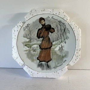 Vintage 1976 Limoges 8.5" Collector Plate Colette La Femme Sportive AT # 366 - Picture 1 of 7