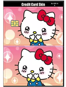 Sanrio Hello Kitty Credit Card Smart Sticker Skin Precut Small Chip Debit Bank - Picture 1 of 4