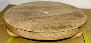 Chapati Board Wooden Roti Pastry Bread Puri Rolling Board Baking Kitchen Round - Picture 1 of 3