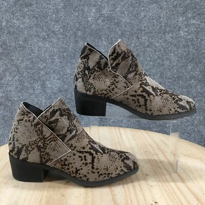 Botas Me Too para mujer 7,5 M Zest 9 botín con estampado de serpiente para mujer tacones de piel marrón Foto 1 de 4