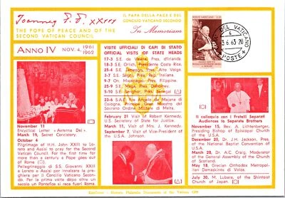 Vaticano FDC 1961 - Papa de la Paz y Concilio Vaticano II - Kim Covers - F30951 Foto 1 de 2