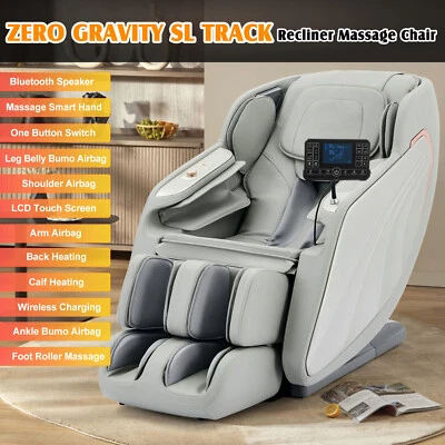 4D Full Body Zero Gravity Airbag Massage Chair Recliner SL Track,Heat,FootRoller - Image 1 of 4