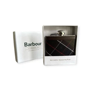 Barbour Original Classic Tartan Flachmann - Edelstahl mit Lederbesätzen - Bild 1 von 13