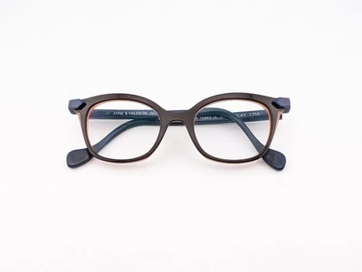 Anne et Valentin Eyeglasses, Frames Only, Stratiplay 1758 Brown/Blue, France - Image 1 of 4