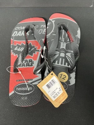Nuevas sandalias Havaianas Star Wars Darth Vader rojas chanclas para hombre US9/10M Foto 1 de 3