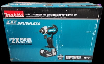 Taladro de Impacto Inalámbrico Makita XDT131 con Batería 18V y Cargador y Bolsa Foto 1 de 2