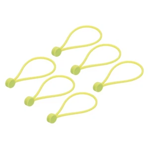 Magnetic Cable Clips 7.5 Inch x 0.6 Inch Yellow 6 Pcs - Photo 1/5