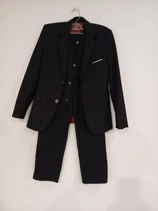 boys 3 piece suit Black Size 12 - Picture 1 of 13