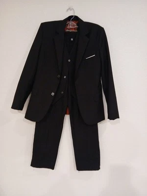 Traje niño 3 piezas negro talla 12 Foto 1 de 4