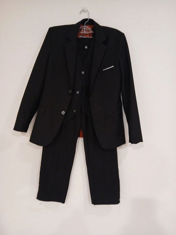 Traje niño 3 piezas negro talla 12 Foto 1 de 4