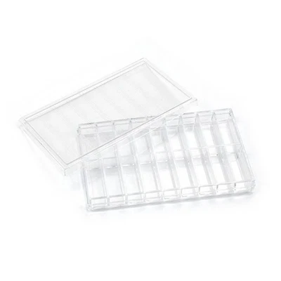Clear Rectangle 18 Grids Plastic Storage Box Small Parts Storage Containers - Image 1 of 4