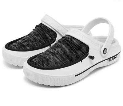 Мужские сабо с арочной поддержкой, садовая обувь, повседневные тапочки на шнуровке размер 9,5 - Изображение 1 из 4