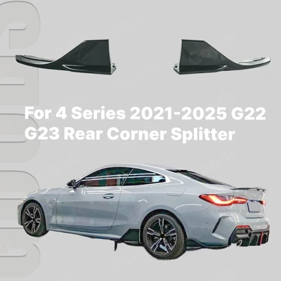 Parachoques trasero separadores laterales de esquina delantal espatas para BMW Serie 4 G22 G23 2021-25 Foto 1 de 4