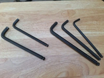 Set Of 5 Bondhus Hex L Keys Standard And Metric 3/8, 5/16, 10mm, 8mm, 6mm - Image 1 of 4