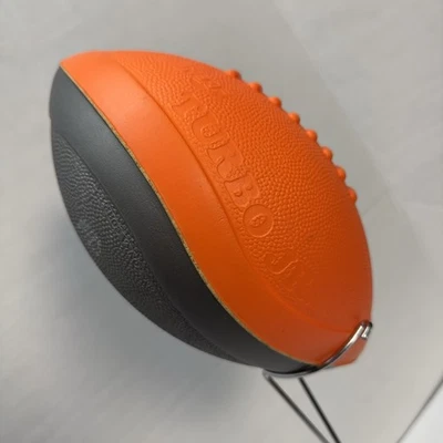 NERF Turbo Jr Football 8.5” Orange Gray 1996 Tonka Hasbro Foam Kid Pool Toy Vtg - Image 1 of 4