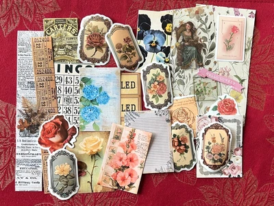 #776 - MARIPOSA FLORAL - 25 PIEZAS - ÁLBUM DE RECORTES DIARIO BASURA SUMINISTROS/KIT/LOTE Foto 1 de 4