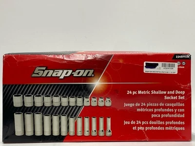 SNAP-ON 224SFFSM 24pc 3/8" Drive Metric 6pt Shallow / Deep Socket Se (UD3041326) - Image 1 of 4