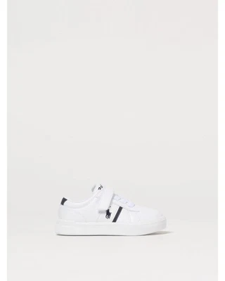 Zapatilla deportiva Polo Ralph Lauren con correa de pony para niños blanca Foto 1 de 3