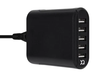 XQISIT Rapidement Chargeur 5-Fach 8A Bloc Alimentation 5x Usb-A-Buchse Bureau - Photo 1/8
