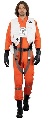 X-Wing Resistance Pilot Costume Jumpsuit Chestbox Tube Vest Gloves Harness Props - Image 1 of 4