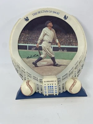BABE RUTH SULTAN OF SWAT PLATE BRADFORD EXCHANGE YANKEE STADIUM 75th ANNIVERSARY - Image 1 of 2