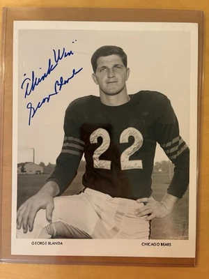 George Blanda Autographed 8x10 Photo PSA COA - NFL Chicago Bears - Image 1 of 4