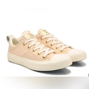 NEW CONVERSE ALL STAR CHUCK TAYLOR MADISON OX CANVAS SNEAKERS BEIGE WHITE GOLD 8 - Picture 1 of 10