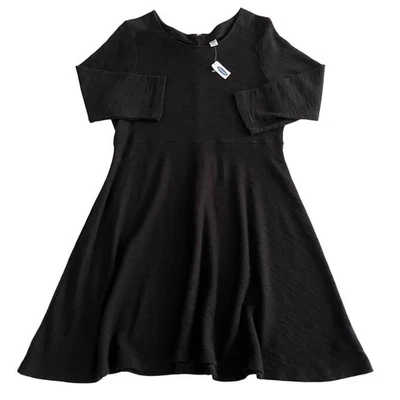 Old Navy Womens Classic Preppy Scandi Minimal Texture 3/4 Sleeve Dress Size XL - Image 1 of 4