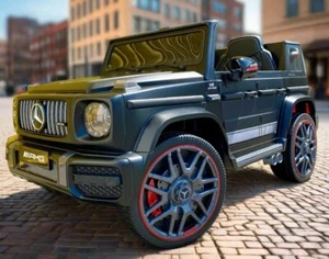 Mercedes G63 12v Kids Ride on Car with Leather Seats EVA Wheels Remote Control - Picture 1 of 41