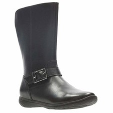 clarks girls school boots