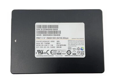 256 GB SSD Samsung 2,5 Zoll Sata III 6.0Gb/s für Notebook Laptop Interne SSD HDD - Bild 1 von 2