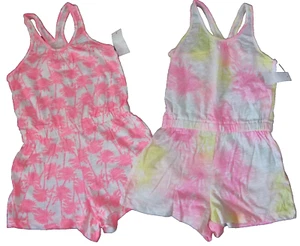Piper Little Girls Size Medium 6-7 One Piece Racer Back Rompers Shorts Lot of 2 - Picture 1 of 6