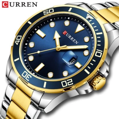 CURREN Brand Men Watches Steel Wristwatch Calendar Date Business Male Watches - Image 1 of 4