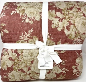 New~Pottery Barn~ Juliette Toile Reversible Quilt~King~Rosewood - Picture 1 of 2
