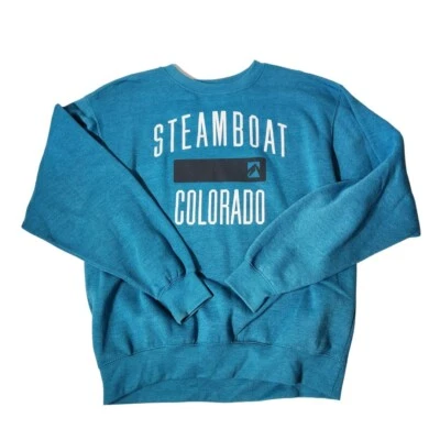 Outfitter Trading Co. Mujer Talla L Steamboat Colorado Pullover Sudadera Azul Foto 1 de 4