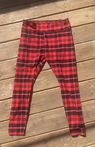 GIRL'S JUSTICE Red Black LEGGINGS~SIZE  20/22 Plus - Picture 1 of 5