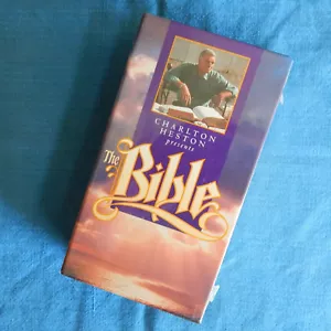 New & Sealed Charlton Heston Presents The Bible VHS Old & New Testament - Picture 1 of 2