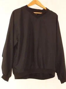 Forrester's Ladies L Long Sleeve Black V Neck Golf Windbreaker Sweater Pullover - Picture 1 of 6