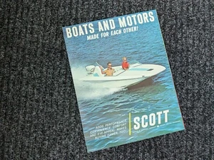 1963 SCOTT  BOATS & OUTBOARD MOTOR CATALOG / BROCHURE ORIGINAL BOAT - Picture 1 of 5