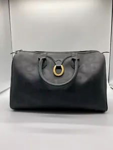 Christian Dior Trotter Boston Bag PVC Leather Black Authenticity - Picture 1 of 12