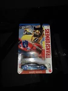 2024 Hot Wheels TRANSFORMERS Bugatti Veyron 4/5 Blue Exclusive - Picture 1 of 2