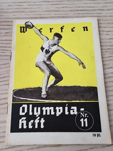 1936 Olympics Olympia PRE WW2 Genuine Germany German Booklet Throwing Tossing - Picture 1 of 18