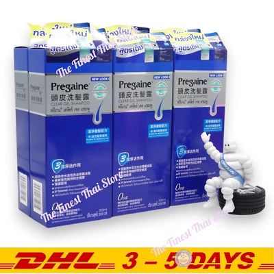 Pregaine Clear Gel Shampoo for Thinning Hair Gentle for Men & Women 200 ml x 6 - Image 1 of 2