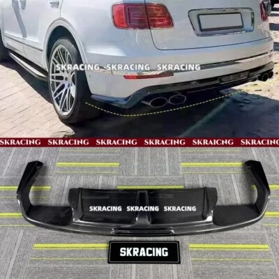 Carbon Fiber Rear Bumper Diffuser Spoiler Lip For 2017-2020 Bentley Bentayga W12 - Image 1 of 4